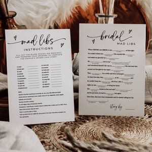 Hochzeit Trivia Spiel, Braut Mad Libs Spiel, Brautparty Spiel, Brautparty, Brautdusche Party Trivia druckbar, Brautdusche Aktivität