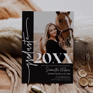 Modern Graduation Invitation, Graduation Announcement 2025, Senior Graduation Template Card, Graduation Party Invite, Grad Invite Printable