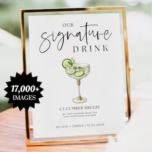 Menu koktajlowe, znak koktajlowy, znak drinka, menu baru weselnego, znak menu drinków, szablon menu baru, 17000+ drinków i dekoracji