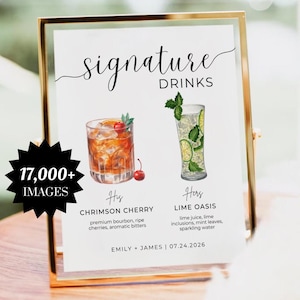 Znak na drinka, Znak na koktajl, Menu barowe, Menu koktajlowe, Menu baru weselnego, Szablon menu barowego, 17000+ napojów i dodatków