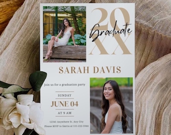 Graduation Announcement 2025, Graduation Invitation, Graduation Announcement Template, College Graduation, Graduation Decorations 2025