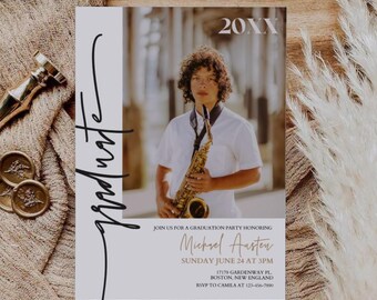 Senior Grad Invite Card, Graduation Invite, Grad Announcement 2026, Graduation Party Invite, Graduation Invitation, Graduation Card Template