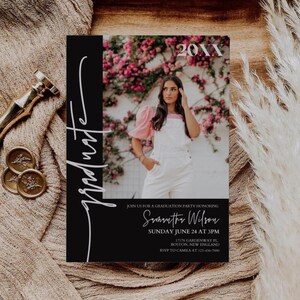 Graduation Announcement, Grad Party Invitation Template 2025, College Graduation Card, Graduation Party Invite, Graduation Invitation 2025
