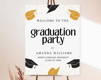 Modern Graduation Decorations, Grad Party Decorations, Grad Party Sign, Graduation Banner, Graduation Yard Sign, Grad Sign, Grad Party Decor
