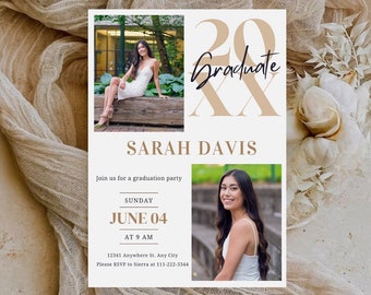 Graduation Announcement 2024, Graduation Invitation, Graduation Announcement Template, College Graduation, Graduation Decorations 2024