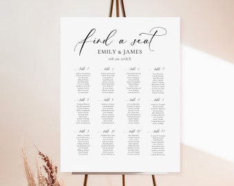 Seating Chart Sign, Seating Chart Sign, Wedding Seating Chart, Minimalist Wedding Seating Chart, Table Seating Chart, Wedding Chart Seating