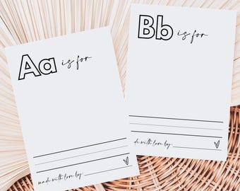 Baby Shower Alphabet Game, ABC Baby Shower Coloring Book, Baby First ABC Book, Baby Shower Guestbook Games, Alphabet Coloring Sheet Page
