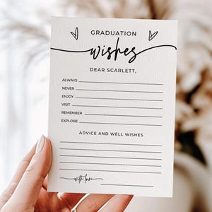 Graduation Advice Card 2025, Graduation Party Card, Grad Advice Card, Graduation 2025 Party, Graduation Wishes Card, Graduation Party Game