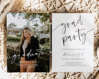 Modern Graduation Party Invite, Grad Invite, Graduation Invitation, Graduation Decoration, Graduation Announcement 2026, Graduation Template