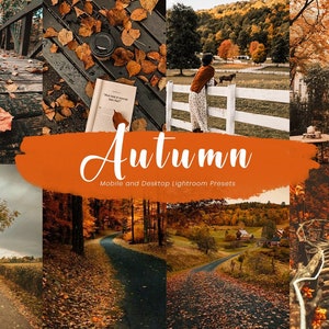 12 Autumn Lightroom Presets, Lightroom Mobile Presets, Desktop Presets, Fall Presets Lightroom, Influencer Presets, Autumn Presets