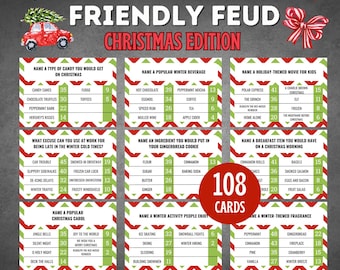 Friendly Feud Christmas Game, Christmas Party Games, Christmas Adult Kids Game, Christmas Activity, Christmas Trivia, Christmas Printable