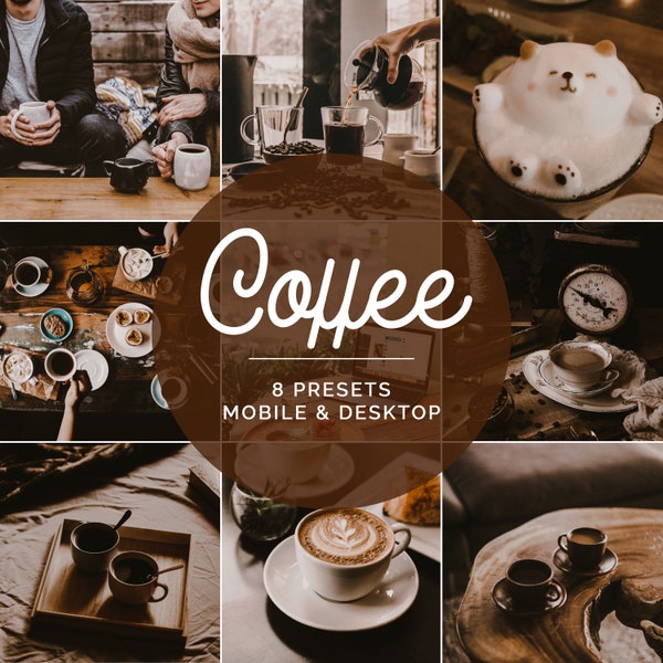 COFFEE Lightroom Presets, Warm Presets Lightroom, Brown Presets, Lightroom Mobile Presets, Desktop Presets, Influencer Presets,