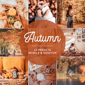 AUTUMN Lightroom Presets, Fall Presets Lightroom, Autumn Presets, Lightroom Mobile Presets, Desktop Presets, Influencer Presets,