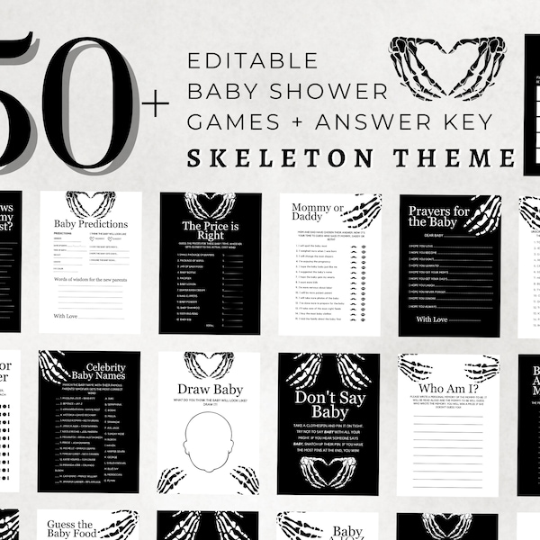 Gothic Baby Shower, Halloween Baby Shower Games, Fall Baby Shower, Baby Shower Bingo, Baby Shower Games, Baby Shower Save The Date