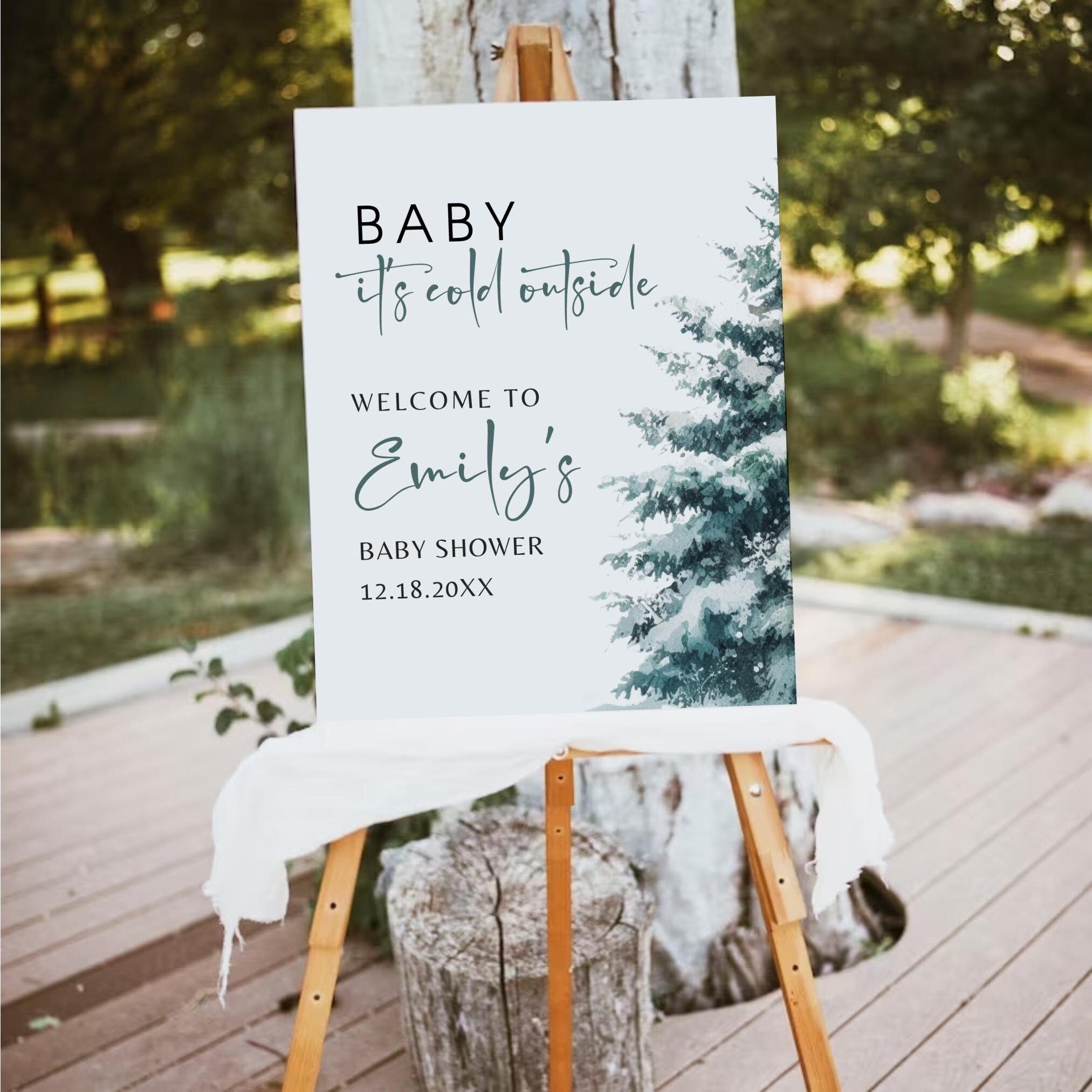 It’s Cold Outside Sign For Baby Shower Backdrop Wall