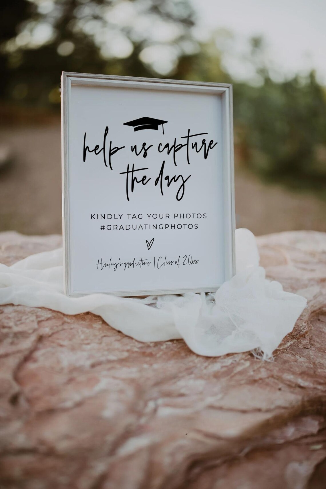 Help Us Capture the Day Graduation Sign, Editable Instax Photo Grad ...