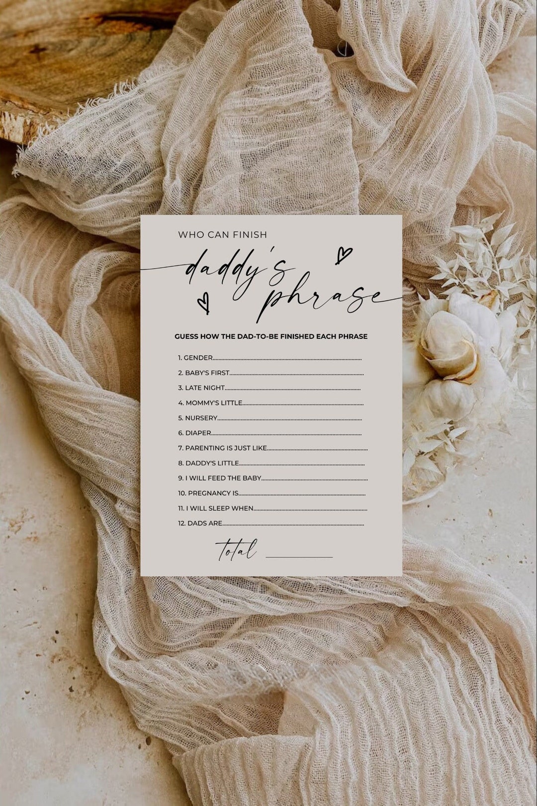 FINISH DADDYS PHRASE Baby Shower, Baby Trivia, Printable Baby Shower ...