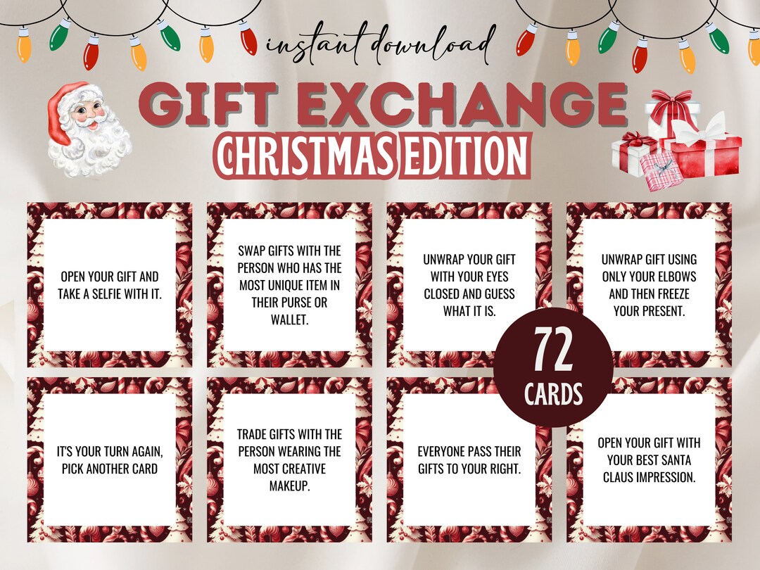 Holiday Gift Swap, Gift Exchange Game, Christmas Gift Game, Christmas