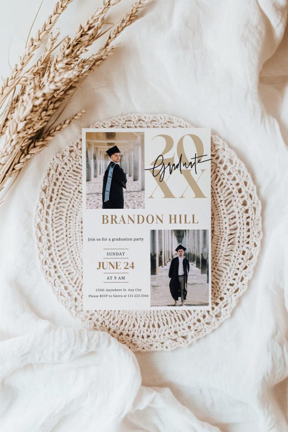 Senior Grad Invite, Graduation Announcement Card, 2026 Graduation Invitation, Graduation Party Invite, College High School Graduate Invite