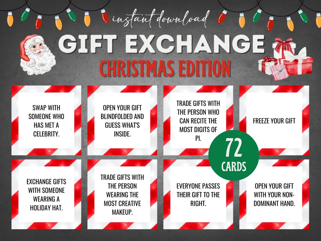 Gift Exchange Game Christmas Christmas Trivia Christmas Games 