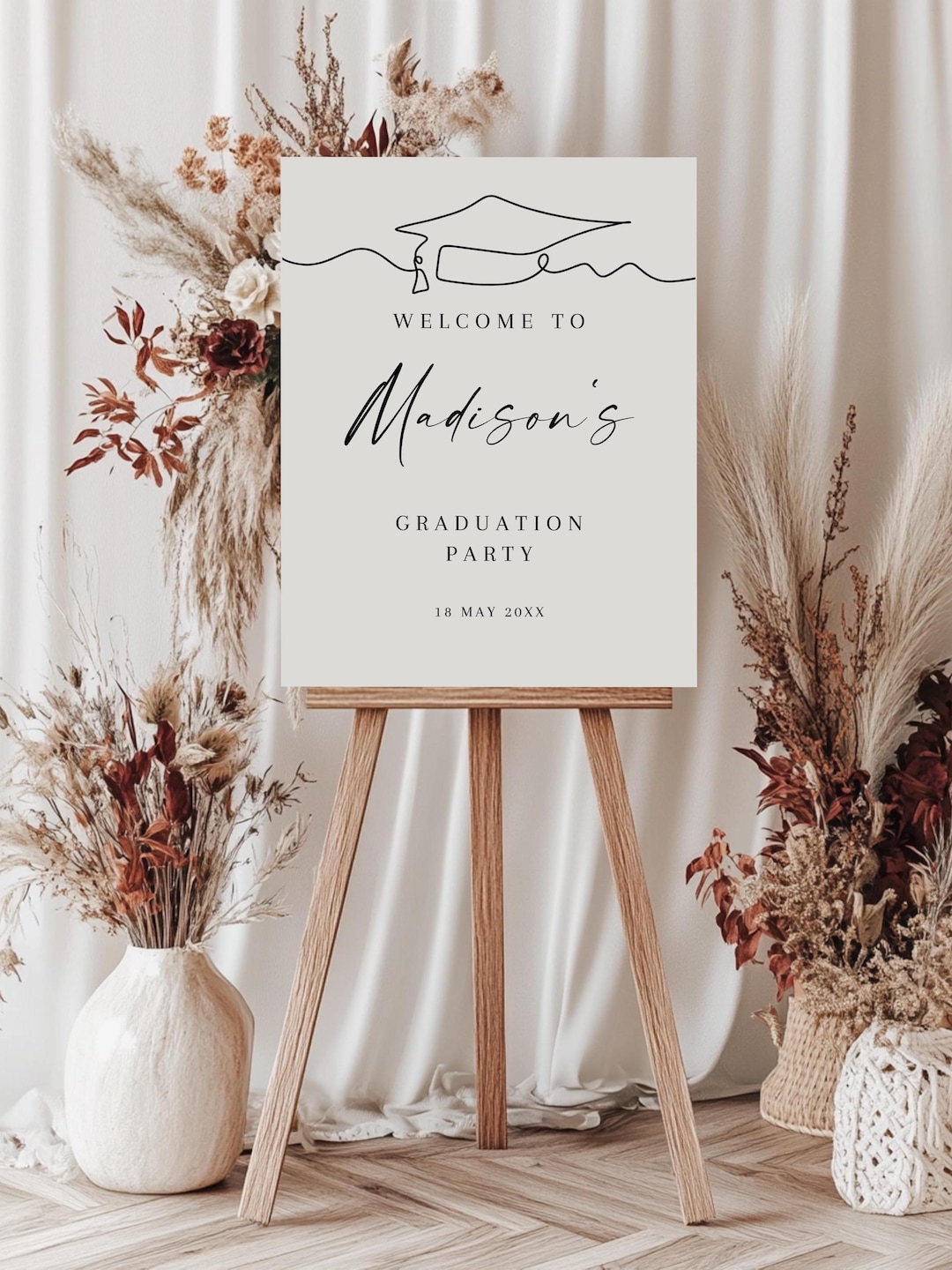 Minimal Graduation Sign, Grad Party Decor, Graduation Decorations 2026 ...