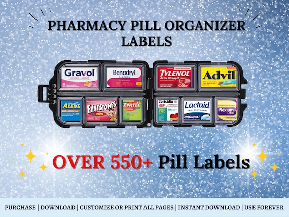 DIY Pocket Pharmacy Medicine Labels Travel Daily Pill Container Lables  Medication Organizer Stickers Pill Organizer Lables Travel Pill Case  Stickers 3