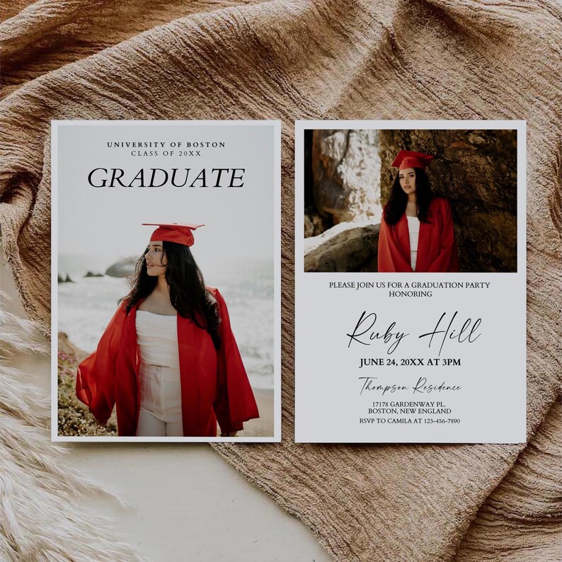 Graduation Invitation, Graduation Decorations, College Graduation ...