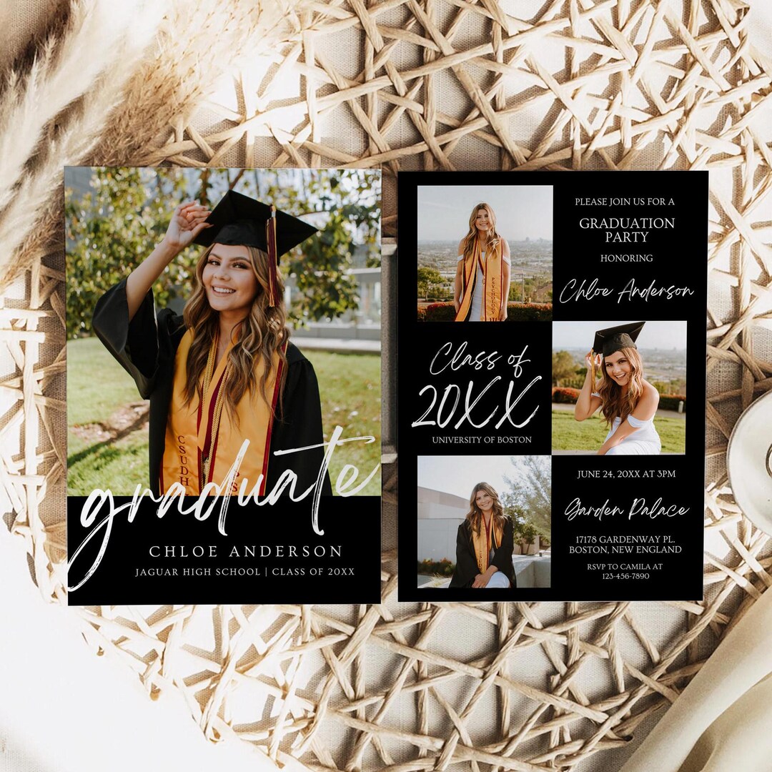 Graduation Card 2026, Modern Graduation Announcement, Graduation