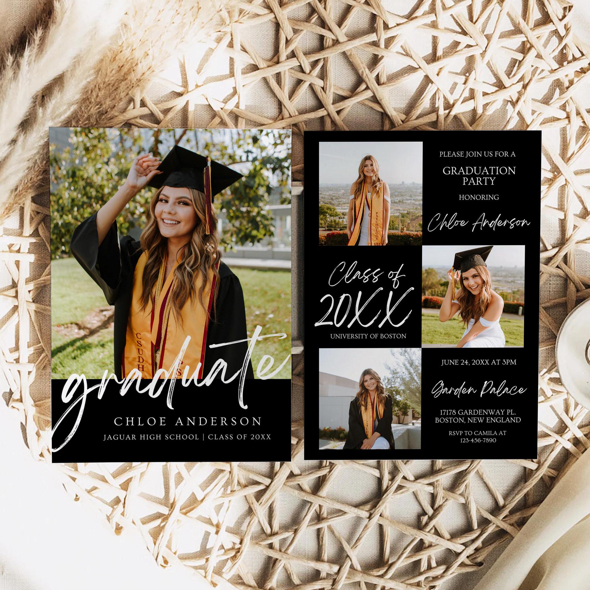 Graduation Card 2026, Modern Graduation Announcement, Graduation