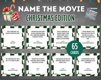 Christmas Party Games, Name The Movie, Christmas Movie Trivia, Christmas Games, Christmas Activity, Printable Christmas Adult Kids Games