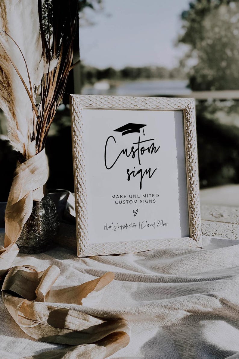 Editable Custom Graduation Sign, Printable Custom Grad Sign, Make ...