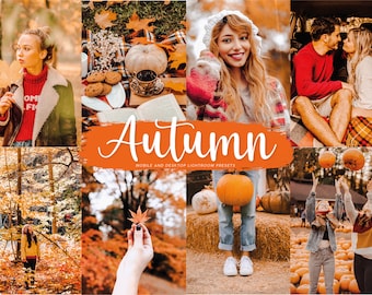 10 Autumn Lightroom Presets, Fall Presets Lightroom, Lightroom Mobile Presets, Desktop Presets, Influencer Presets, Autumn Presets