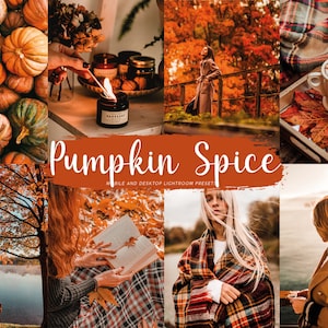 10 Pumpkin Spice Lightroom Presets, Fall Presets Lightroom, Autumn Presets, Lightroom Mobile Presets, Desktop Presets, Influencer Presets,
