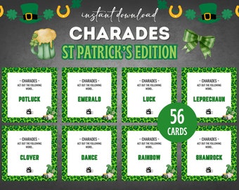 St Patricks Day Spiele, Scharade Spiel, St Patricks Spiel, St Patricks Day, St Patricks Printable, St Patricks Spiele, St Patricks Aktivität