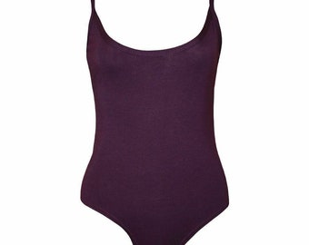 Prime fashions New Ladies Strap Strappy Sleeveless Camisole Cami Vest Bodysuit Womens Leotard - Available in 21 Colors and Convenient Sizes.