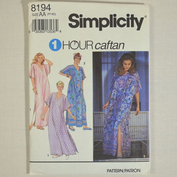 Misses Caftan Sewing Pattern Simplicity 8194 Size 6-8