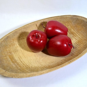 Vintage Wood Oblong Dough Bowl