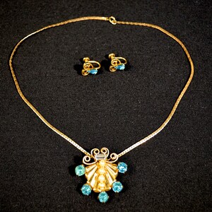 Vintage Amco Convertible Necklace and Matching Earrings Set