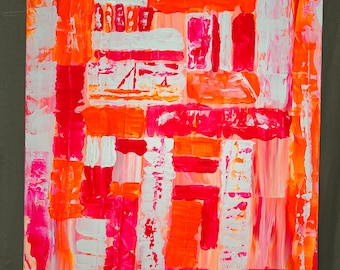 14”x18” abstrakcyjny obraz akrylowy