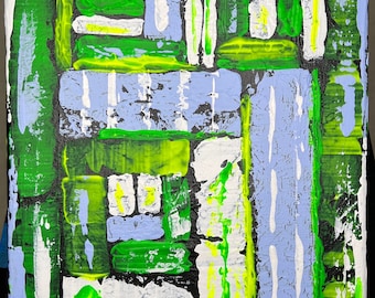 Abstract Painting, 8"x10" Acrylic on Stretched Canvas
