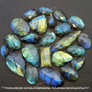 Natural Labradorite Gemstone Blue Fire Labradorite, Faceted Labradorite, Rose cut Labradorite, Labradorite cut stone, labradorite jewelry image 4