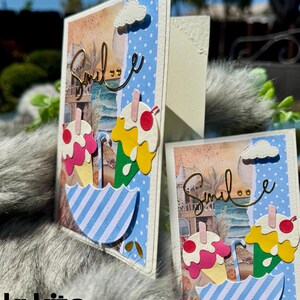 Cartes d'été fabriquées à la main Design personnalisé et unique pour célébrer le printemps