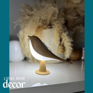 Lámpara recargable de luz nocturna de pájaro personalizada, regalo de decoración del hogar personalizado, lámpara de pájaro portátil, lámpara de pájaro, lámpara de decoración de sala de estar, lámpara de dormitorio