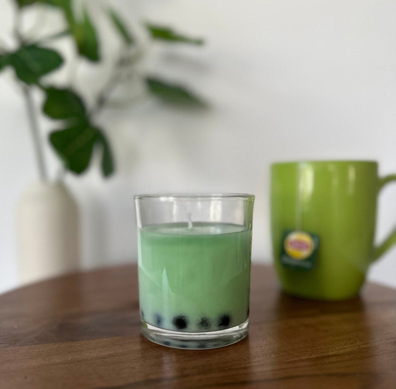 Green Tea Boba Candlereal Boba Pearls 100 Natural Soy Etsy