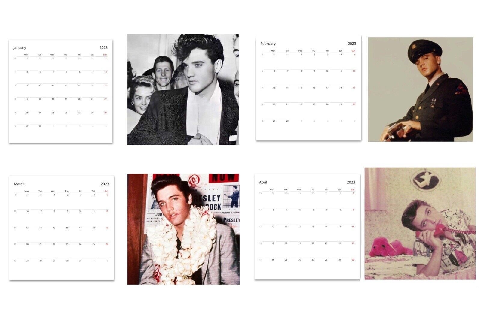 Elvis Wall Calendar 2024 Elvis Presley 2024 Wall Calendar The