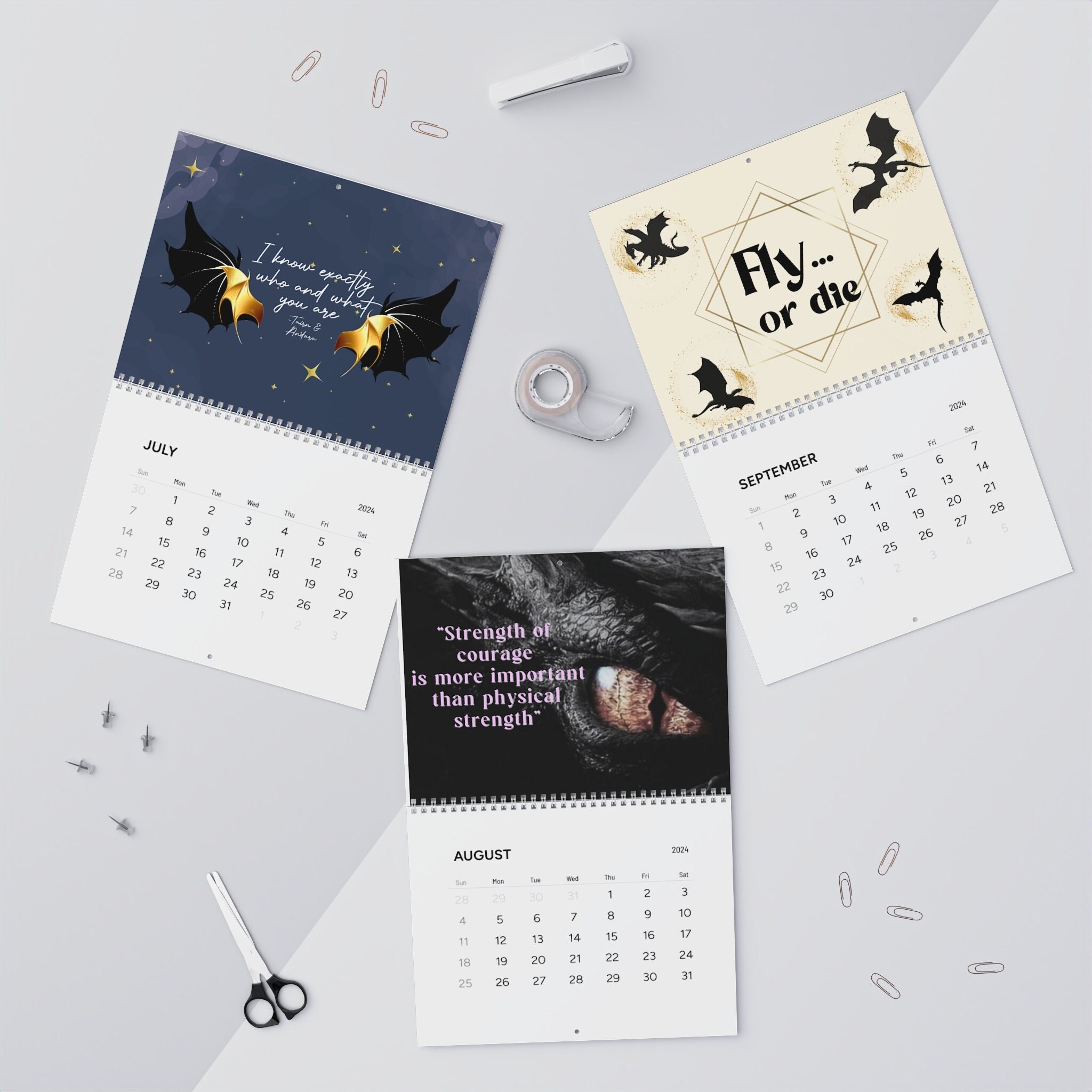 Fourth Wing 2024 Calendar ,Fourth Wing Calendar sold by Derivation