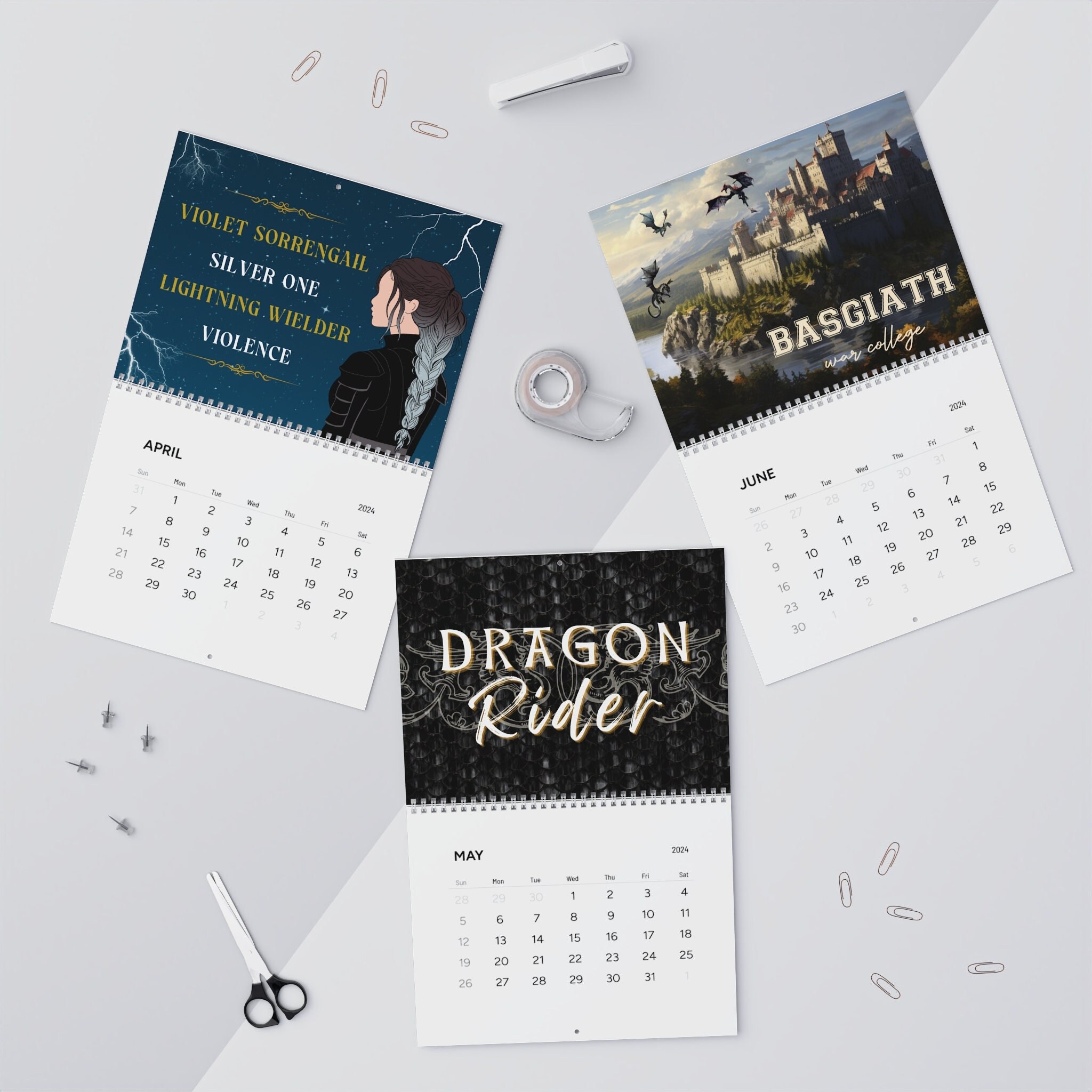 Fourth Wing 2024 Calendar ,Fourth Wing Calendar sold by Derivation