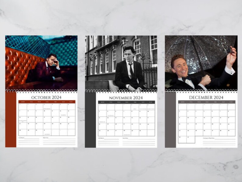 Tom Hiddleston Calendar 2024, Celebrity Calendar, Tom Hiddleston 2024