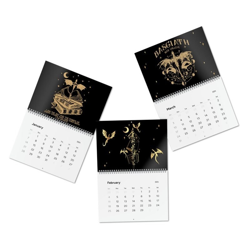 Fourth Wing 2024 Calendar ,Fourth Wing Calendar sold by Derivation
