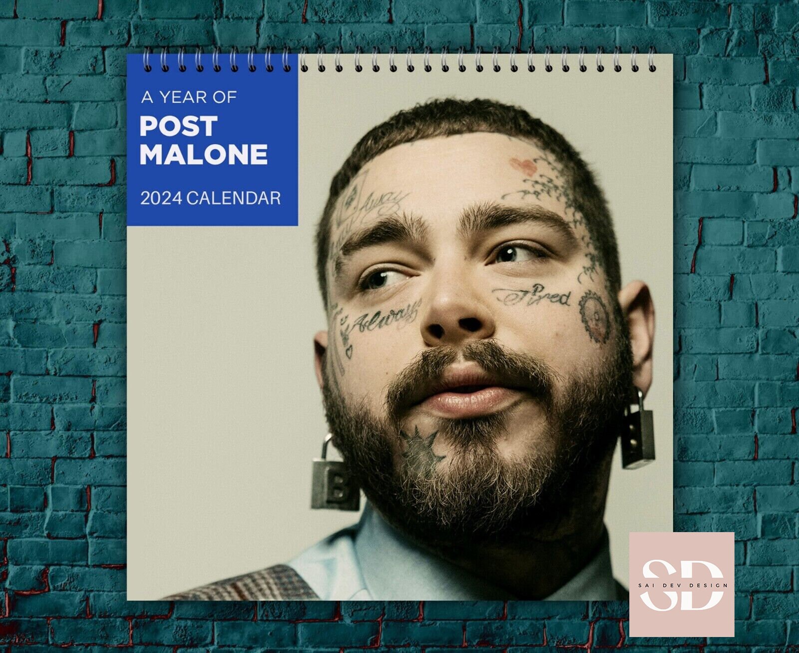 Post Malone Calendar Vol.2 2024 Calendar, Wall Calendar 2024, sold by